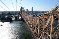 10 New York City Roosevelt Island Tramway Next To Ed Koch Queensboro Bridge Crossing East River With View Of Roosevelt Island And Queens Queensbridge Park and Hunters Point With Citibank Tower.jpg